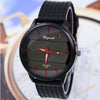 Analog Silicone Leather Wrist Watch