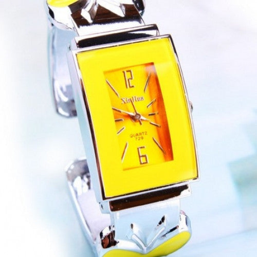 Unique Design Rectangle Dial Analog Watch