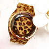 Unique Leopard Print Big Round Watch