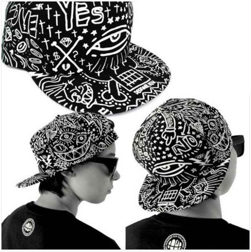 Bill Hat Hippie Eye Hiphop Adjustable Cap