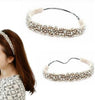 Elastic Lace Hairband Rhinestone Beads Headband