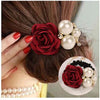 Ellegant Ribbon Flowers Simulated Pearls Hair Bands