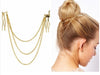 Double Gold Chain With Leaf Comb Headbands